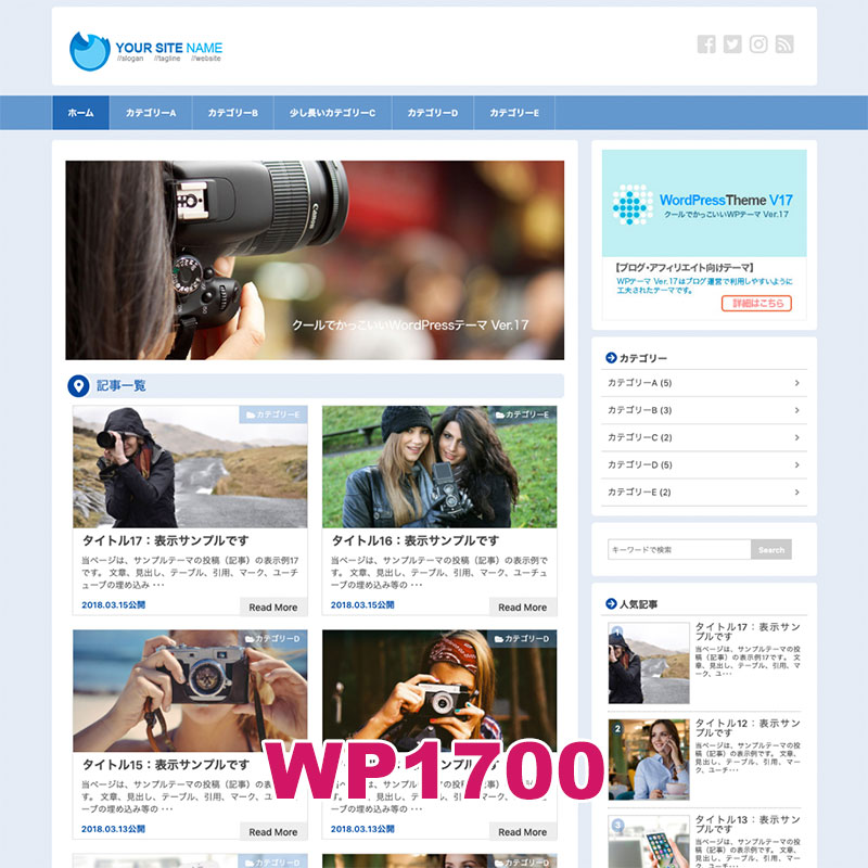クールでかっこいいwordpressテーマ Ver 17